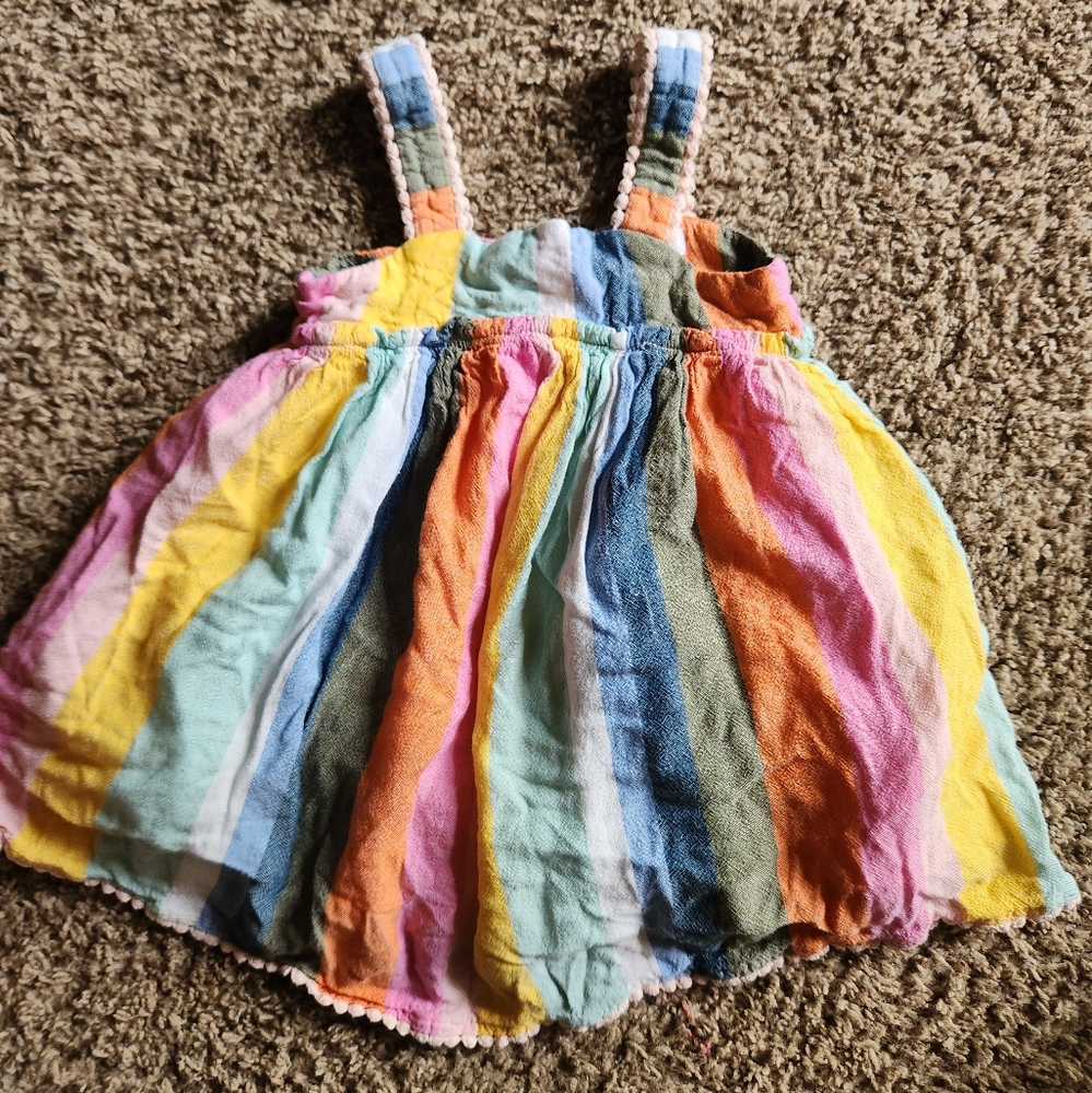 Rainbow Multicolor Tahari Boho Dress, Size 24m